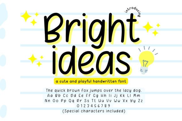 Bright Ideas: A Playful Handwriting Typeface for Creative Branding