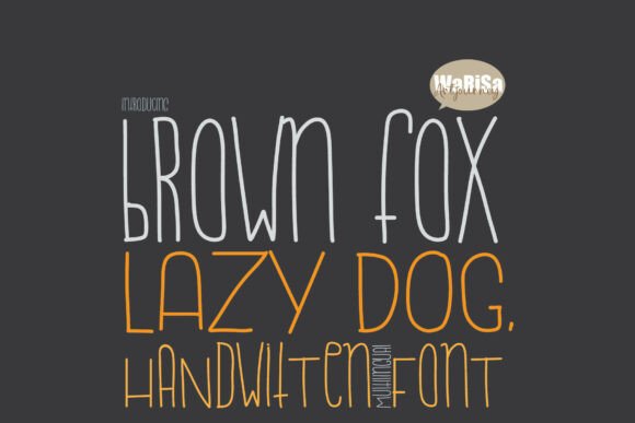 Brown Fox Lazy Dog: A Minimalist Script Font for Editorial Design