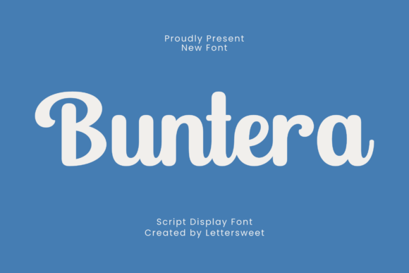 Buntera: A Soft Script Font for Modern Editorial Design