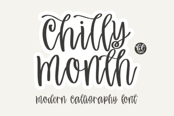 Chilly Month: A Modern Script Font for Distinctive Brand Identity
