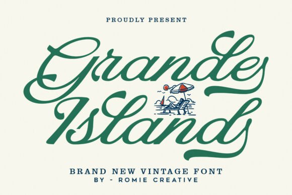 Grande Island: A Script Amp Typeface for Editorial Design