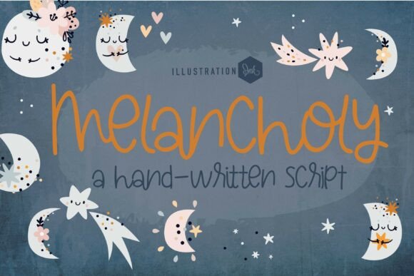 Melancholy Typeface: A Soft Script for Cozy Branding
