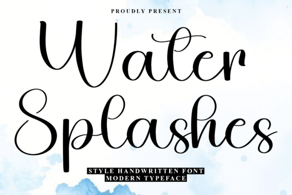 Water Splashes: A Refined Script Font for Editorial Design